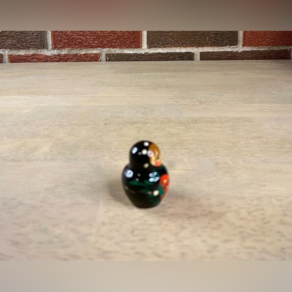 Russian Nested Doll Strawberry Design Matryoshka 3" Vintage Hand Painted - Picture 7 of 16